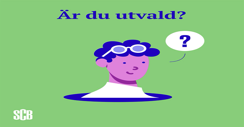 En illustration på en person med glasögon som sitter på huvudet och ett frågetecken och texten: "Är du utvald?"