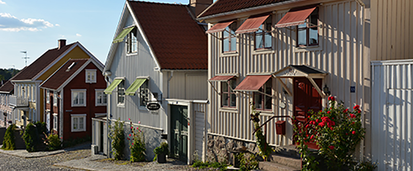 Gatubild från Bergslagen, de gamla kulturkvarteren i Ronneby